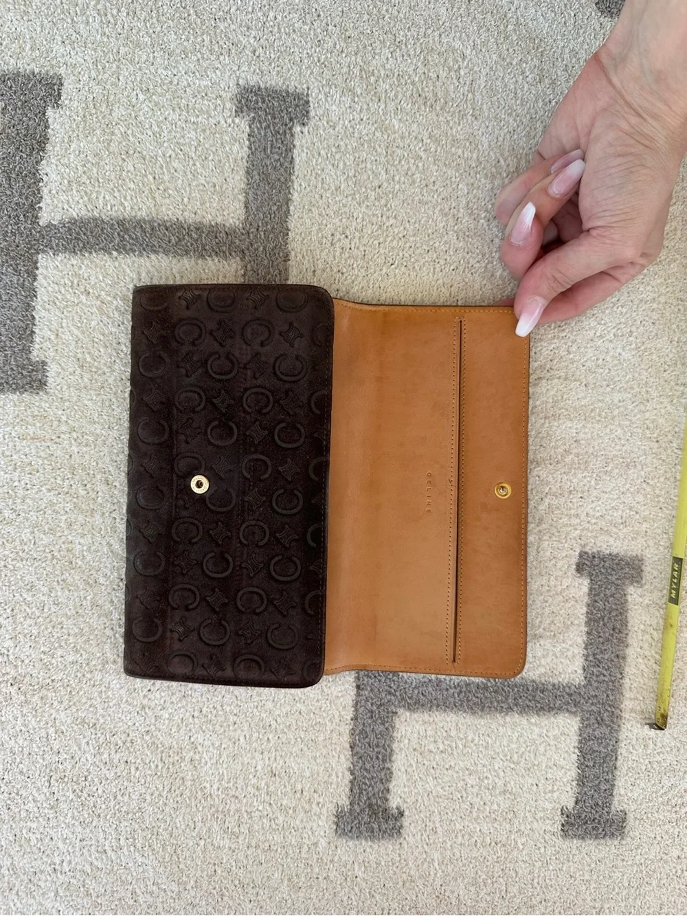 Chocolate brown Celine wallet
